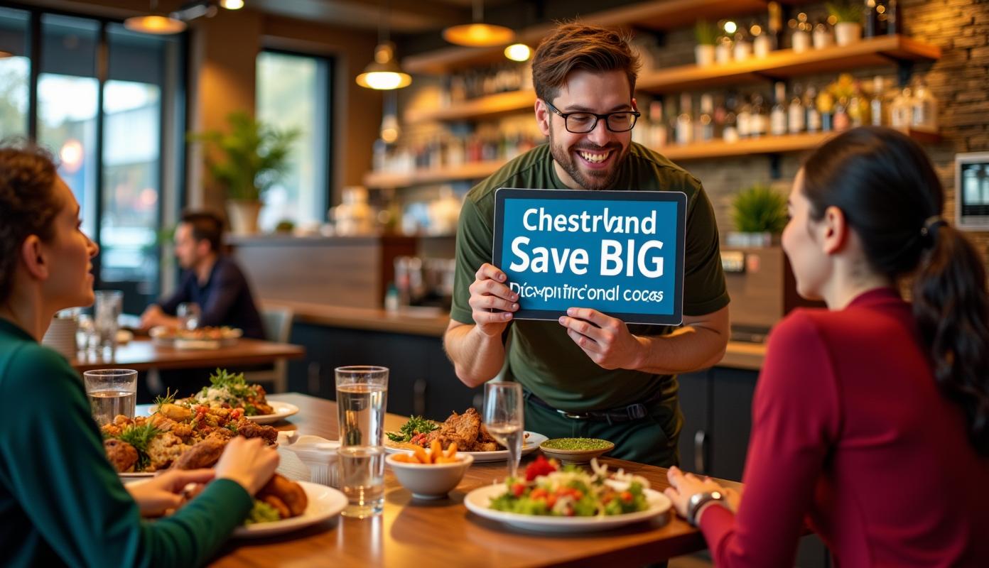 Moderne bistro med festligt tilbud